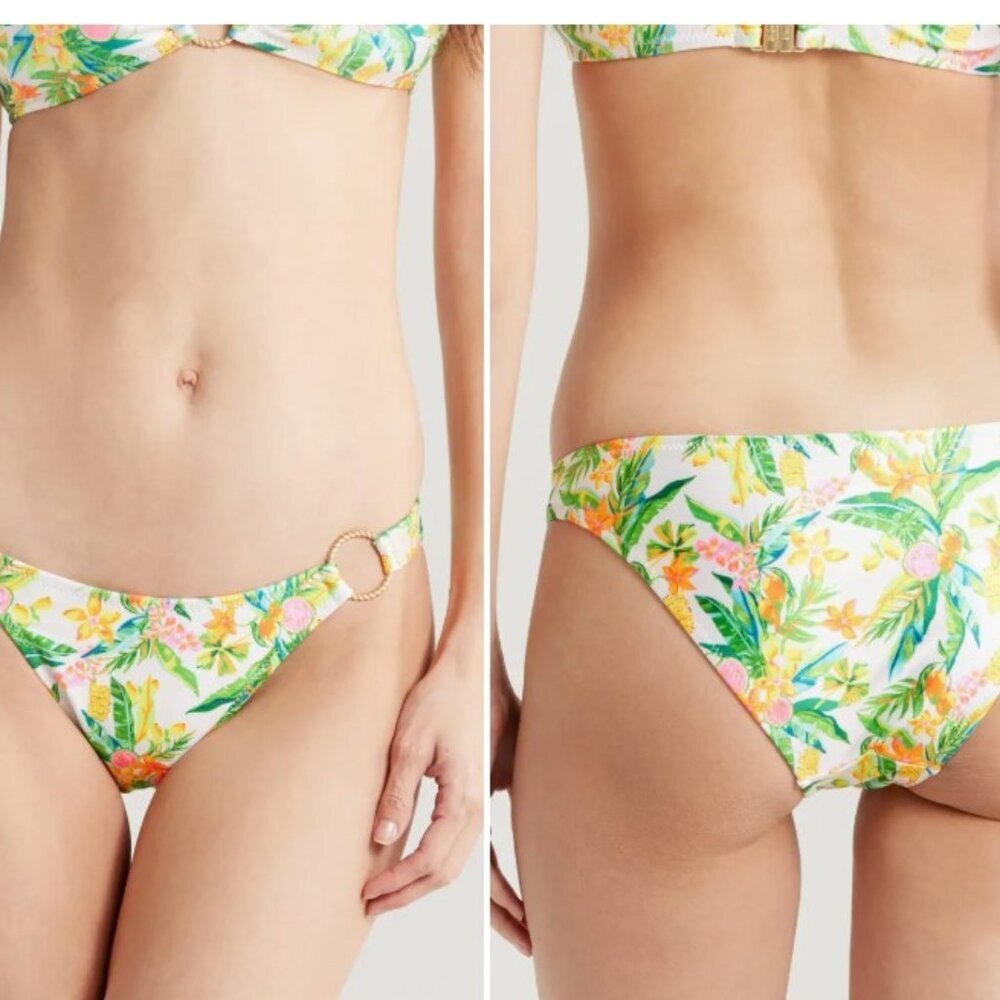 Kulani Kinis Floral Ring Side Bikini Bottoms Small